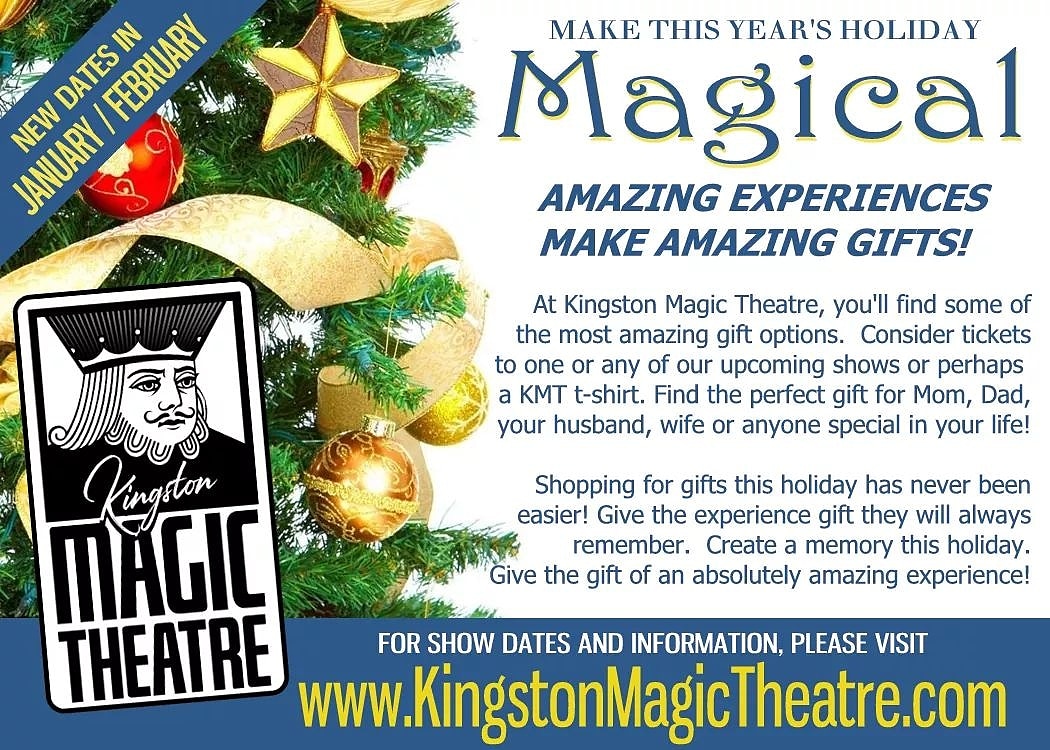 ⛄🎄✨🌟⭐ Give the gift of an absolutely amazing experience this holiday! ⭐🌟✨🎄⛄

Shopping for gifts has never been easier.  Give the experience they will always remember and a memory that will last a lifetime! Shop securely at KingstonMagicTheatre.com

#ygk #kingston_on