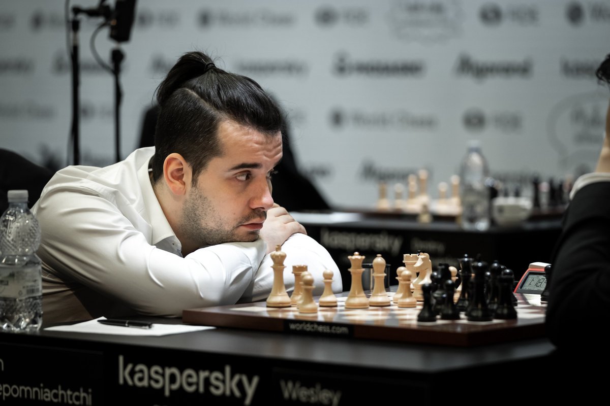 International Chess Federation on X: Ian Nepomniachtchi eliminated Maxime  Vachier-Lagrave and advances to the final of Jerusalem #GrandPrixFIDE! The  2nd classical game of their match finished in a draw. Nepomniachtchi needs  to