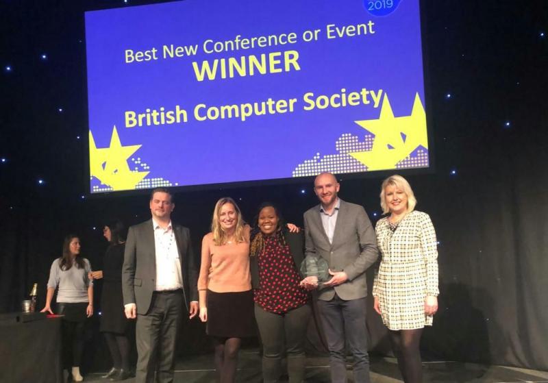 BCSPressOffice's tweet photo. .@BCS are celebrating a win for Best New Event 2019; for their prestigious event - BCS Insights, at the Association Awards. A real team and company wide effort.  
#awardwinningevent #oneteam https://t.co/c25yv07SSu