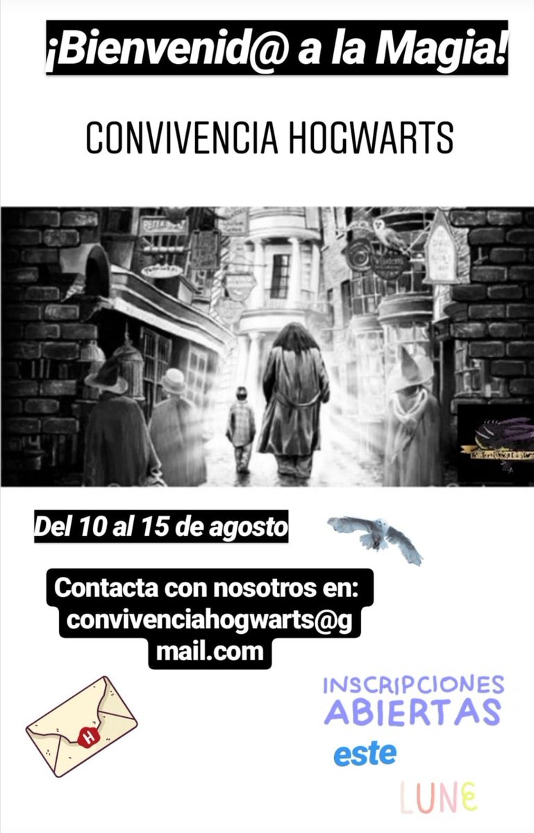 ¡El lunes abrimos inscripciones para la Convivencia Hogwarts 2020! Preparad vuestras varitas ⚡ #ConvivenciaHogwarts