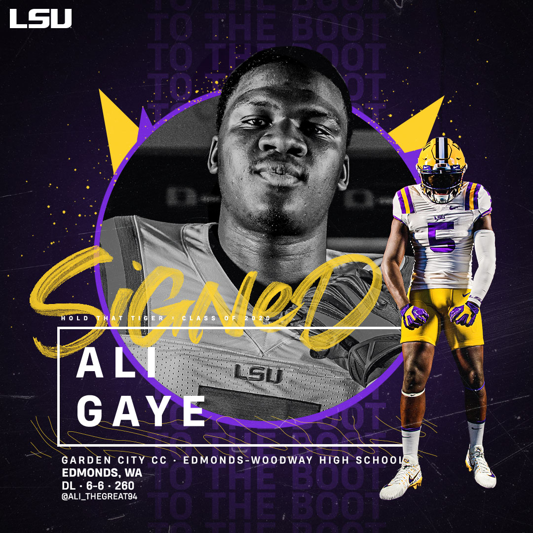 2020 JUCO 3* SDE Ali Gaye signs with LSU : r/CFB