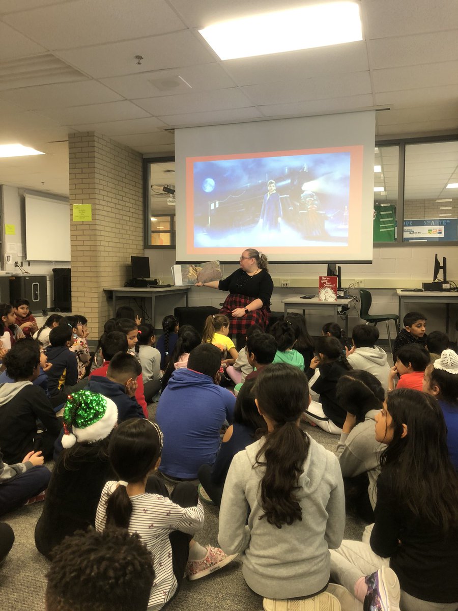 MlleTran's tweet photo. Merci @missleaton for the Polar Express read-aloud! @WalnutGrovePS https://t.co/dx8fHHCiti