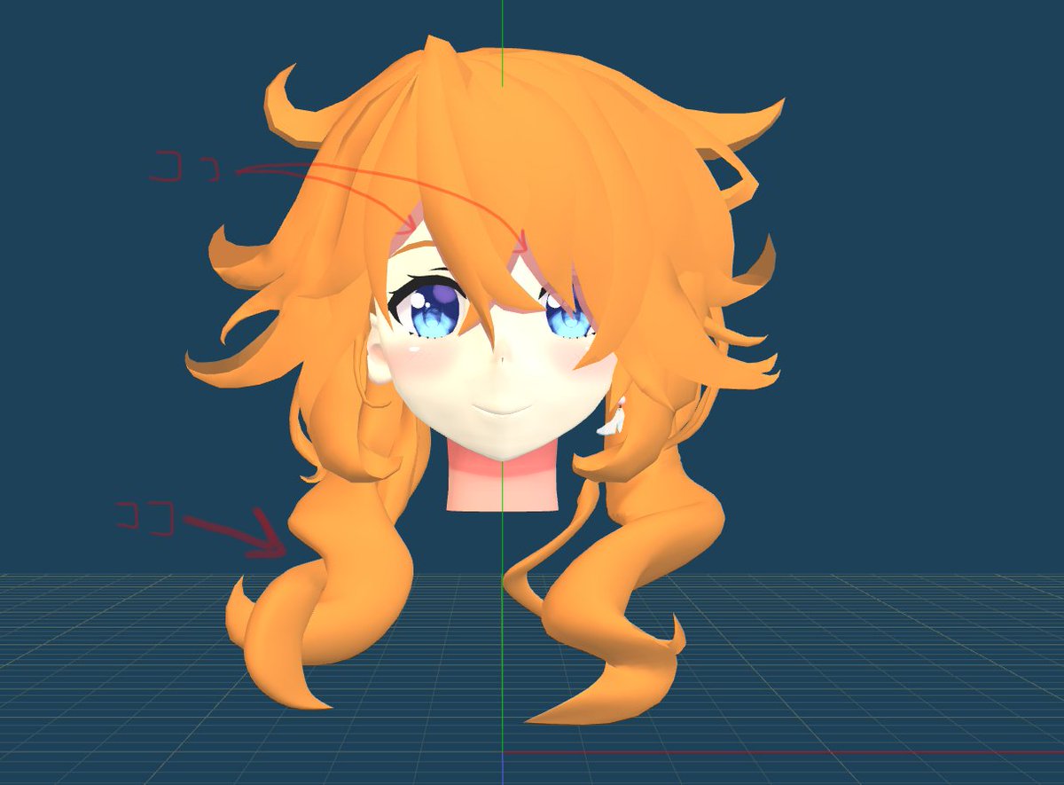 二階堂ろん にどろん Auf Twitter ギバラmmd進捗 ギバラがまだ配信中だけど進捗 前髪の影や肩にかかる髪 左右 を作った 髪の毛作るの根気いるねぇ