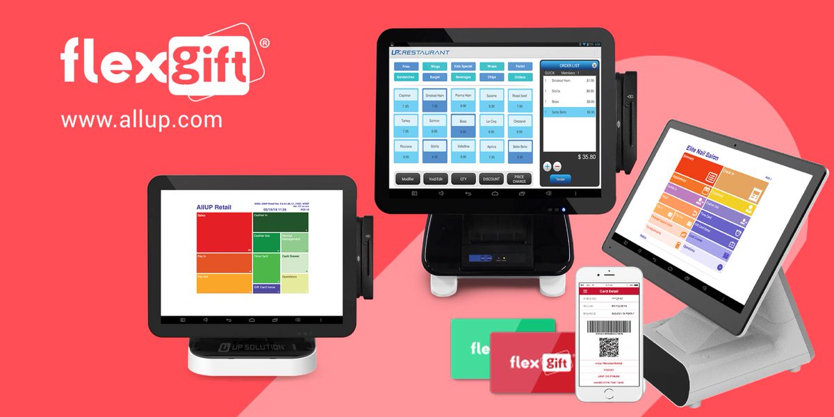 Ready to reward your loyal customers? The FlexGift® gift and loyalty program is the perfect companion to AllUP™ Restaurant to help build a strong customer base by providing gift cards and rewards to your most loyal customers. Visit allup.com to learn more! #allup
