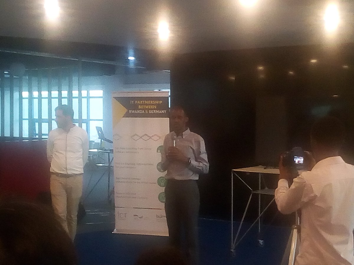 semukanyam's tweet photo. #Rwanda making a revolution step of certifying in tech sector #TechSeal to "play in higher leagues" as @antale CEO of @rwictchamber puts it to the audience here at #Kigali #DigitalTransformationCenter https://t.co/TVxn2flc3r