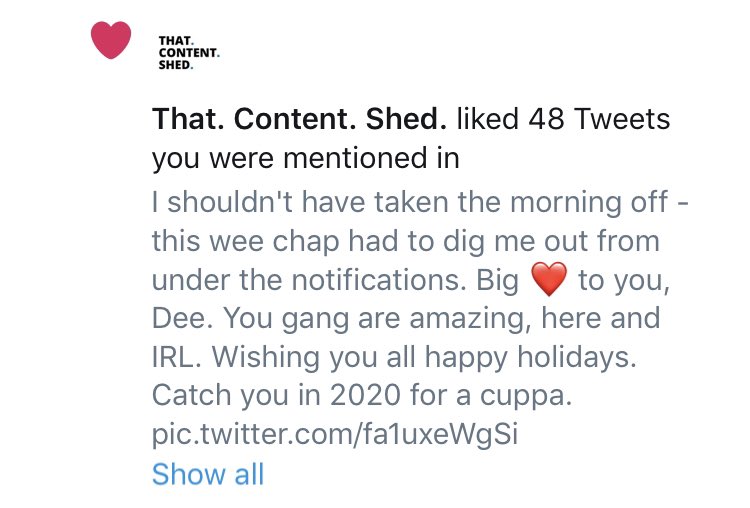 gemmyred's tweet photo. So @thatcontentshed, been up to much today? #48andcounting https://t.co/3VtRyHUZGn