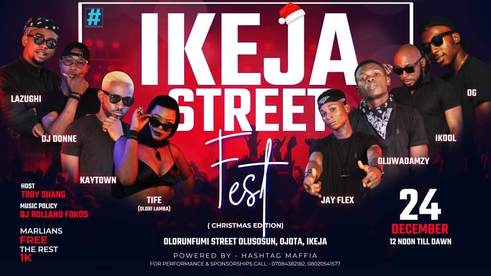 smconlineng's tweet photo. IKEJA STREET FEST π₯π₯
Who is ready toβve some fun?
@tifedewah
#iam_mrbugatti
@iamikool
@ogplaydirty
@Flex_sturburnboy
@skeelzbeatz_official
@wagwanlaz
#officialbadmanmaffia
@Iamtharealoluwadamzy
@tobyshang
@hashtagmaffia
#hashtagentertainment
#ikejastreetfest #SMConline https://t.co/lXoTXM9tTE