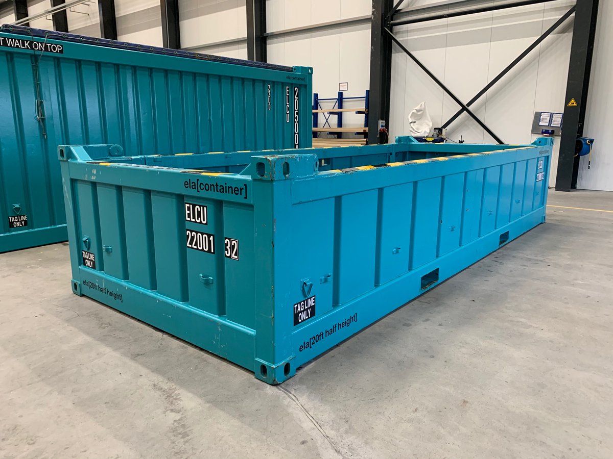 ELAOffshore's tweet photo. Inquiry and order in the evening, delivery of two 20 ft. half height containers the next day - We act [fast], [flexible] and our containers are [ready to use] as soon as they have been delivered! #offshore #containers #accommodationcontainers https://t.co/J9QDx01I4Y