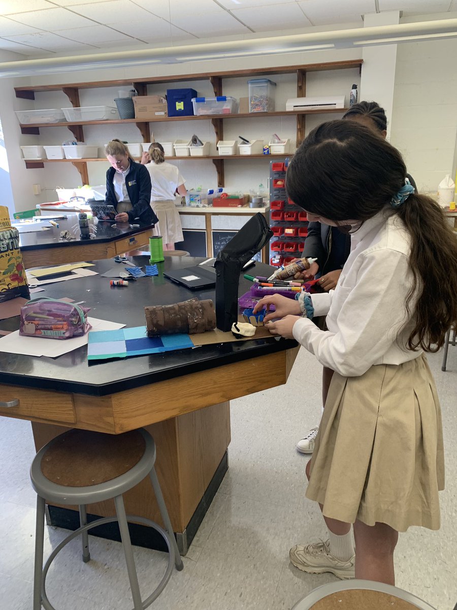TheMsByrne's tweet photo. Things are getting #STEAM -y in #English6! The #AGSClassof2026 students are using #designthinking skills to solve problems influenced by their reading of a Long Walk to Water. #thisisAGS #AGSTurns20 @atlantagirlsschool https://t.co/TBgR76hzlL