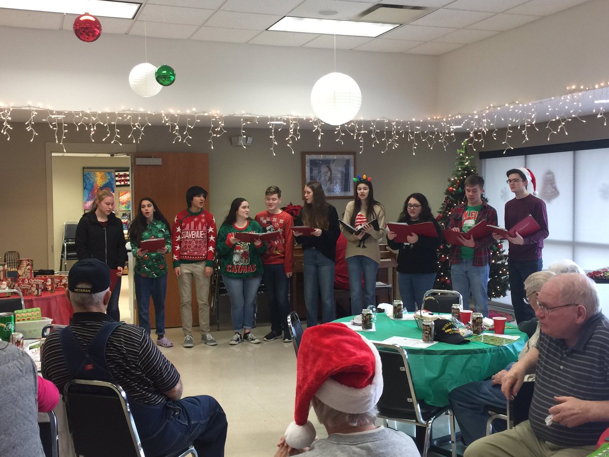 SraCSmith's tweet photo. Vocal Fusion spreading holiday cheer today! @SaydelHS  #wearesaydel https://t.co/6JXLvDGLoF