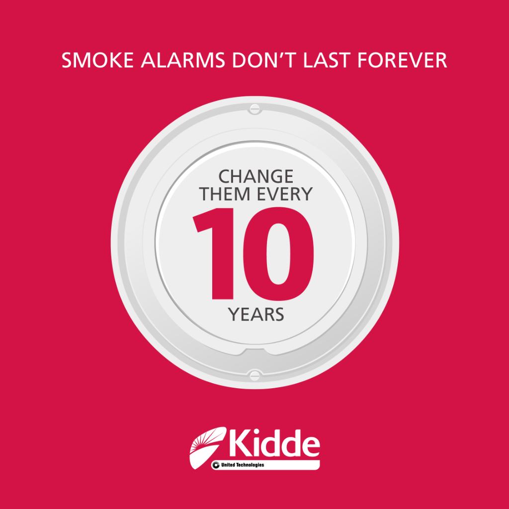 KiddeSafety's tweet photo. Smoke and carbon monoxide alarms don’t last forever! Replace your alarms when they expire every seven to 10 years. Listen for the end-of-life warning chirp and replace the unit right away! #firesafety #COsafety https://t.co/c6CaVJ3Dl2