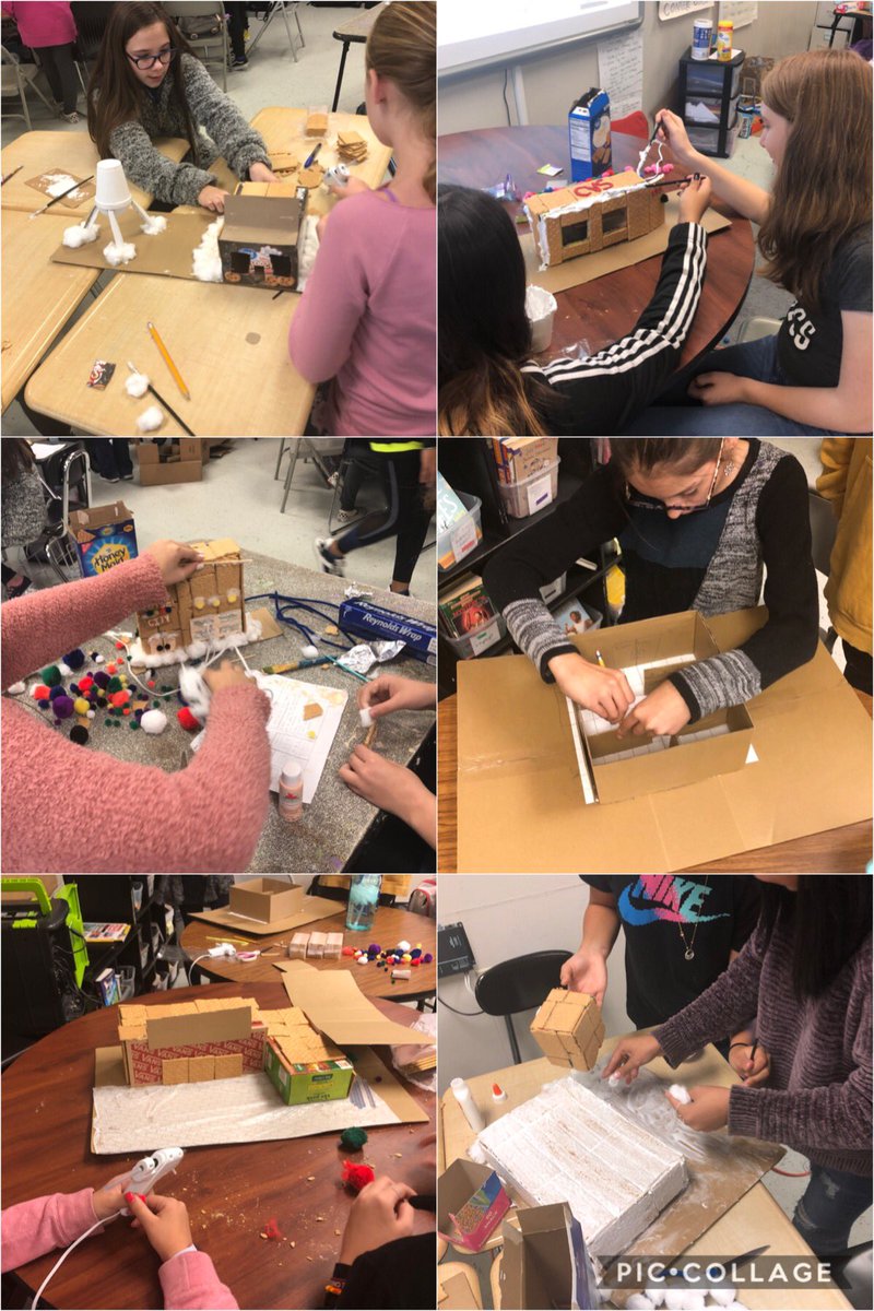 Gingerbread stem project day two. Amazing job so far! One more class today.