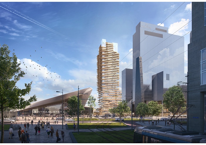Stadmaken010's tweet photo. Gemeente @rotterdam heeft Tree House van @ProvastNL als beste beoordeeld in de #tender #Delftseplein. Met Tree House (140 meter hoog) naast het CS krijgt Rotterdam Central District er levendigheid en warmte bij. Meer info: https://t.co/ZW0P0Q4Lxw https://t.co/DB2sjyvgI0