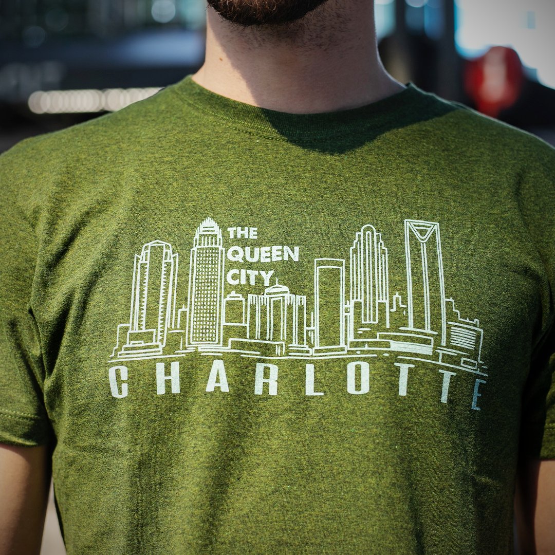 WelcomeCLT's tweet photo. Do you love this city as much as we do? Add this #QueenCity tee by @recoverbrands to your collection. More styles and colors available at #WelcomeCLT. #shopCLT #CLT #charlottesgotalot #visitcharlotte https://t.co/N7pfsLuHgO