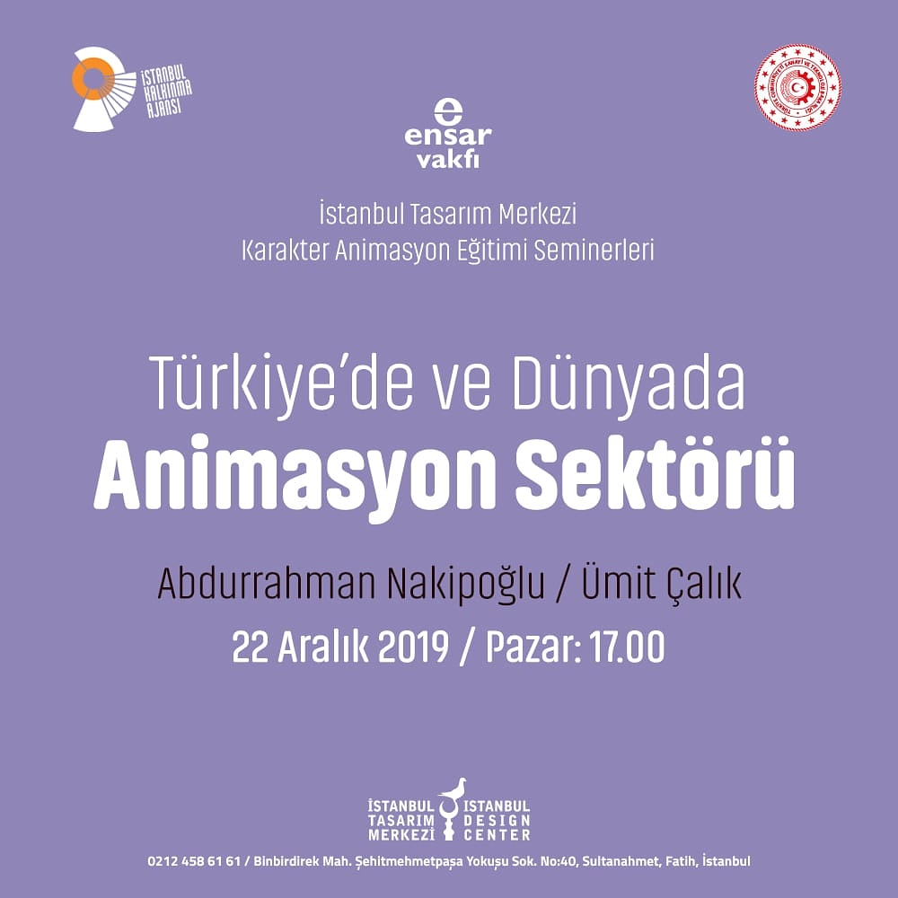itmanimasyon's tweet photo. İstanbul Tasarım Merkezi Animasyon Okulu Seminerleri; "Türkiye`de ve Dünyada Animasyon Sektörü"

@istkaorgtr’nın desteğiyle @ensarvakfi kuruluşu İstanbul Tasarım Merkezi’nde hayata geçen @itmanimasyon Okulu, https://t.co/W6fmYvBoMx