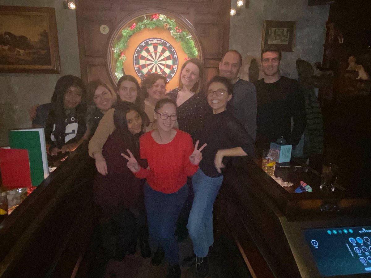 landaudentistry's tweet photo. Lots of fun at our Festive Celebration last night @flightclubdarts Good times and good fun was had by all. Our newbie Mary was crowned champion. Proving that it is not only the dentists with steady hands and keen eyes 🤣🎯 https://t.co/dvivsGEqV1