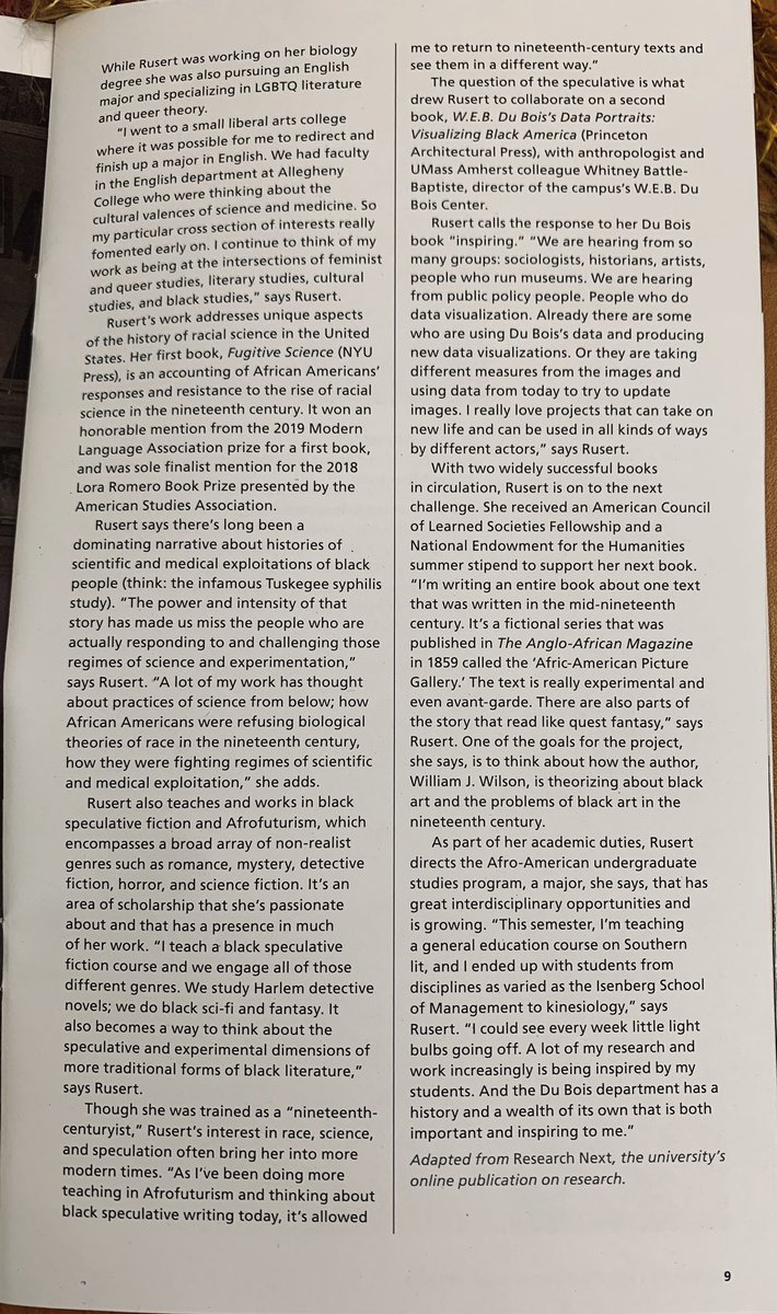 SShonekan's tweet photo. So proud of my @UMassAfroAm colleagues! A much deserved spotlight on our @brittrusert
#RaceAndScience #BlackStudies 
✨✨🌟⭐️ https://t.co/1REqSiV2mR