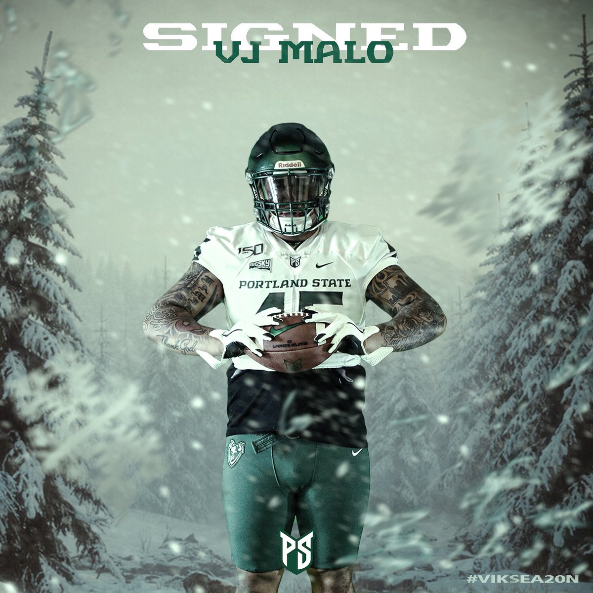 psuviksFB's tweet photo. WE’VE GOT A VIK‼️  HELP US WELCOME VJ MALO TO PORTLAND‼️

⚔️ DEFENSIVE LINE
⚔️ 6’2 // 275
⚔️ GOLDEN WEST (CA) COLLEGE
#VIKSEA20N
#NSD20 
#BarnyBall🏈 https://t.co/fcH0M3N2yk