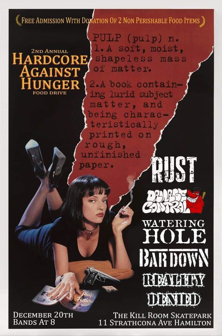 rusthxc's tweet photo. Final show of the year for us. It’s a violent one with @DamageControlHC @BARDOWN_HC519 @WateringHoleHC and #REALITYDENIED Hardcore Against Hunger, so bring your Knuckle Sandwiches. https://t.co/EiHDfi1FCo
