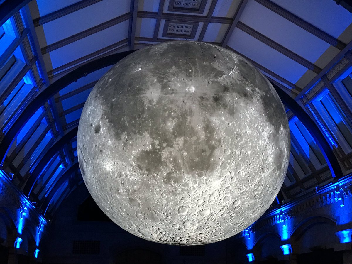 Currently visiting @NHM_London and the fabulous #MuseumOfTheMoon exhibition. The soundtrack is so atmospheric. #MustSee (and hear).