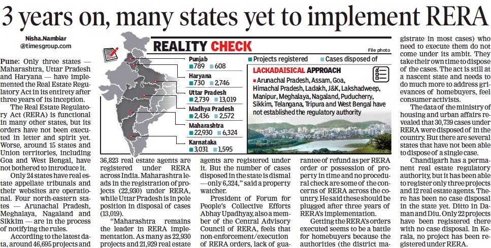 FightForRERAInd's tweet image. RERA yet to make much impact. It's not because #RERA Act is deficient but mainly because @MoHUA_India's  priority is different. RERA Authorities walking same path which its counterpart walked prior to RERA. All suggestn ignored. @narendramodi @HardeepSPuri @timesofindia @NishaTOI