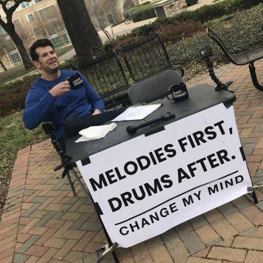 JulesKyng's tweet photo. Melodies first, drums after. https://t.co/UmYnwFFBVK