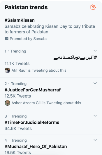 hmdkhan's tweet photo. #JusticeForGenMusharraf What the hell. 

This is @ImranKhanPTI  govt who was once very outspoken against Musharaff and this trend is run by non other than his #PTISM https://t.co/WfcvF3HBmI