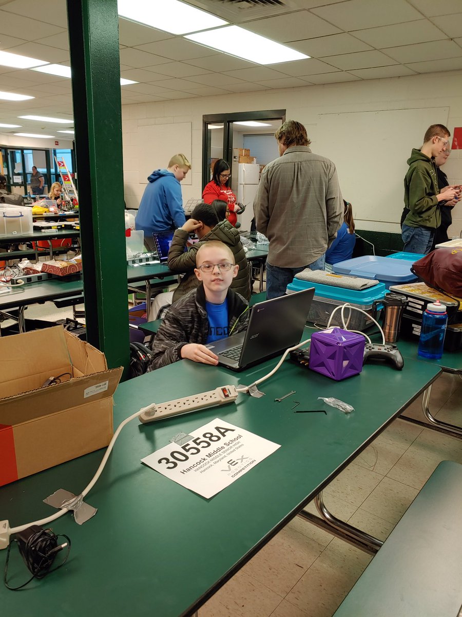 HancockMSHS's tweet photo. Congratulations to our Panther Robotics team for placing 9th out of 25 in the recent Rebel Rumble Robotics event! This team of MSers is our first HMSH Robotics team - we are proud of the hard work by the students and their advisor, Mrs. Munson! @CTE_WCPS @chrisclinewcps #wcpsmd https://t.co/FWijLNVpDB