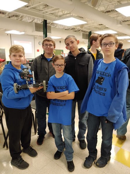 HancockMSHS's tweet photo. Congratulations to our Panther Robotics team for placing 9th out of 25 in the recent Rebel Rumble Robotics event! This team of MSers is our first HMSH Robotics team - we are proud of the hard work by the students and their advisor, Mrs. Munson! @CTE_WCPS @chrisclinewcps #wcpsmd https://t.co/FWijLNVpDB