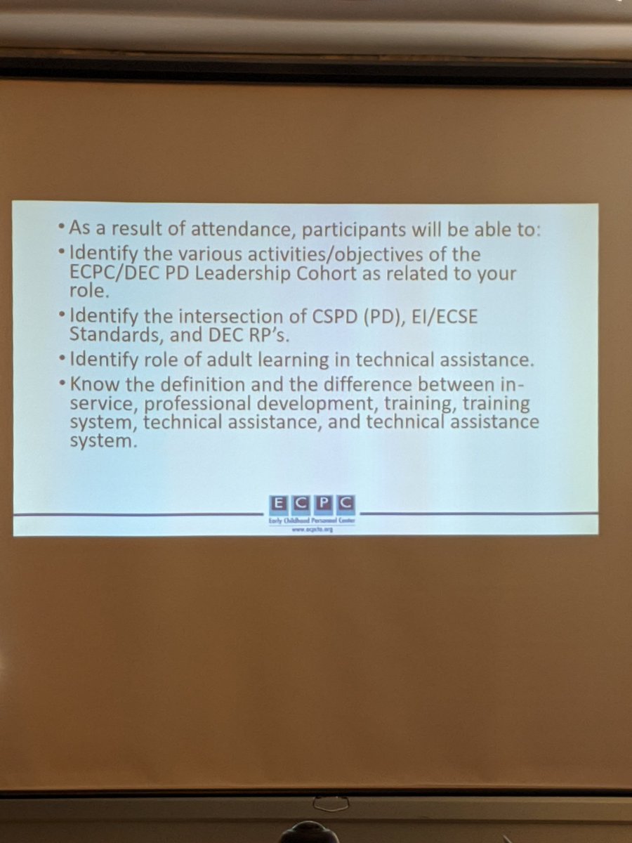 ECPCcenter's tweet photo. Welcome to the ECPC/DEC PD cohort in person and on 6 people joining us on zoom. @ECPCcenter @ED_Sped_Rehab #purposewithpassion https://t.co/G07LLTIR1O