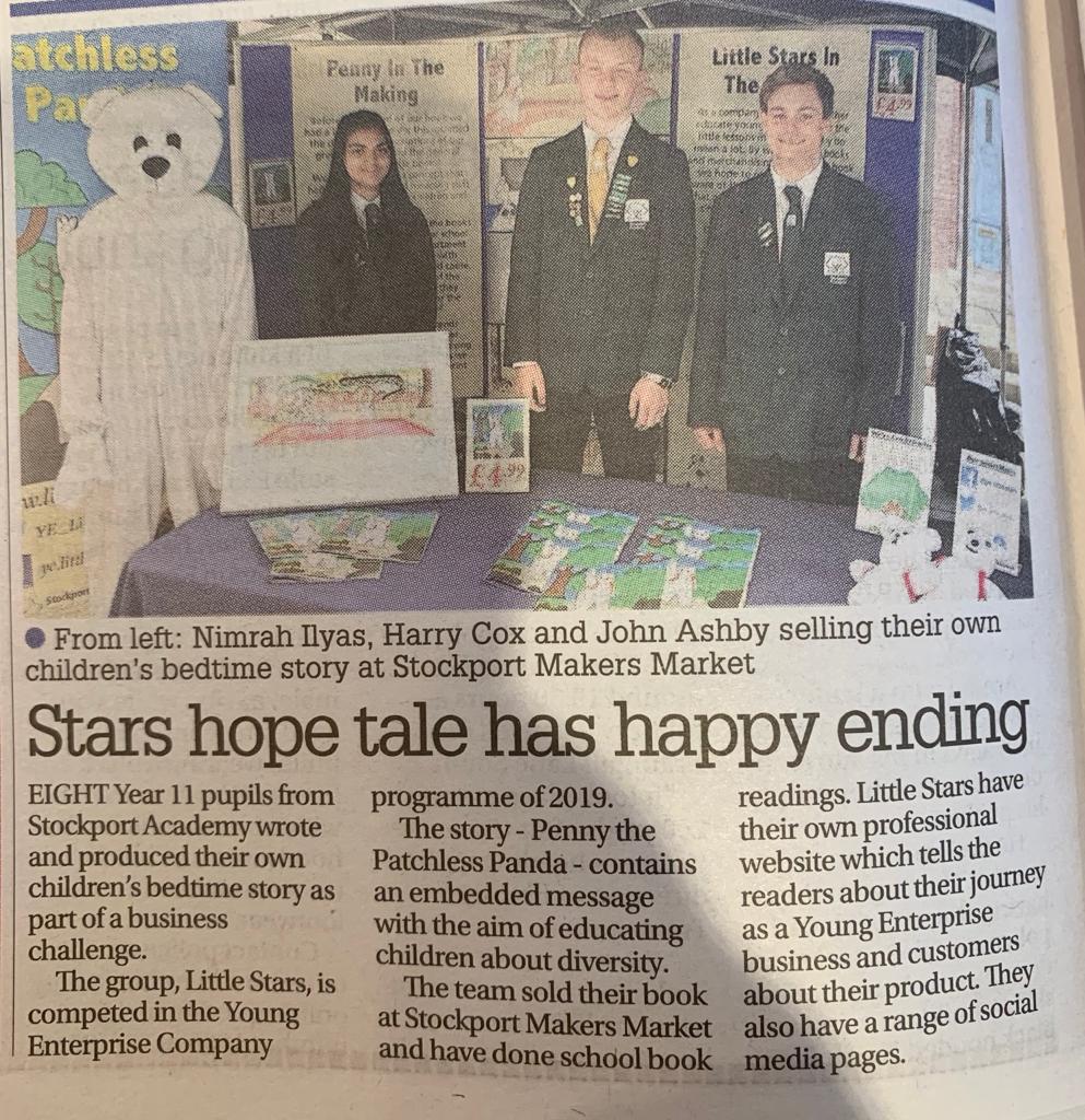 YE_Little_Stars's tweet photo. Make sure to pick up a copy of the Stockport Express paper today to read an article about the opportunities Young Enterprise offers students. @stockportnews @sptacademy @youngenterprise https://t.co/1VXfFRlbI0