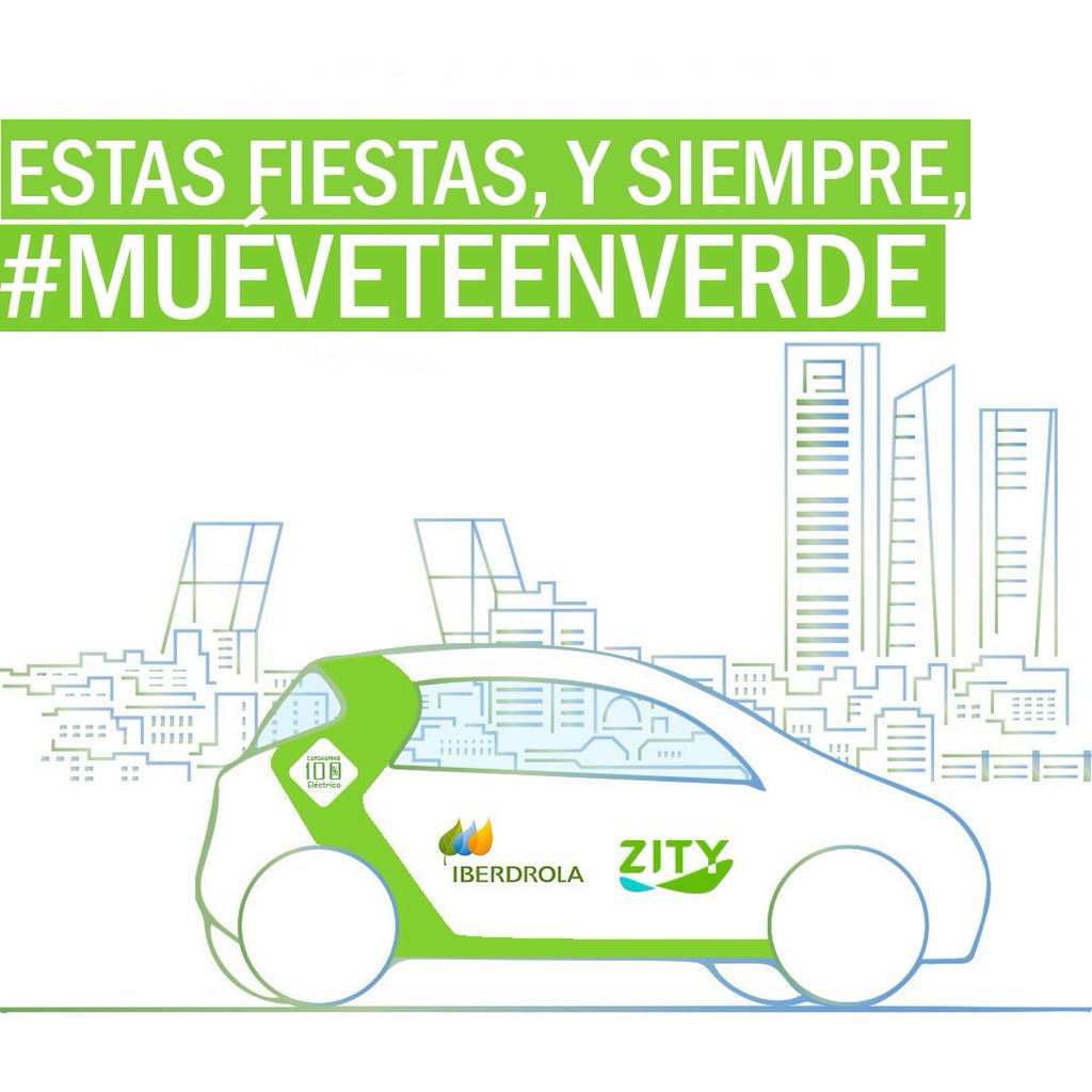 iberdrola's tweet photo. 🚙 ¡Estas fiestas, Y SIEMPRE, muévete sin malos humos! REGALAMOS 100 códigos de 30’ para dejar a un lado los malos humos en #Navidad 🎅 con @Zity 

PARTICIPA:

👉🏻 Síguenos
♻ RT este tuit 
💬 Contesta con #MuéveteEnVerde

📃https://t.co/QtxDUC9BTx https://t.co/r35gIouzhN