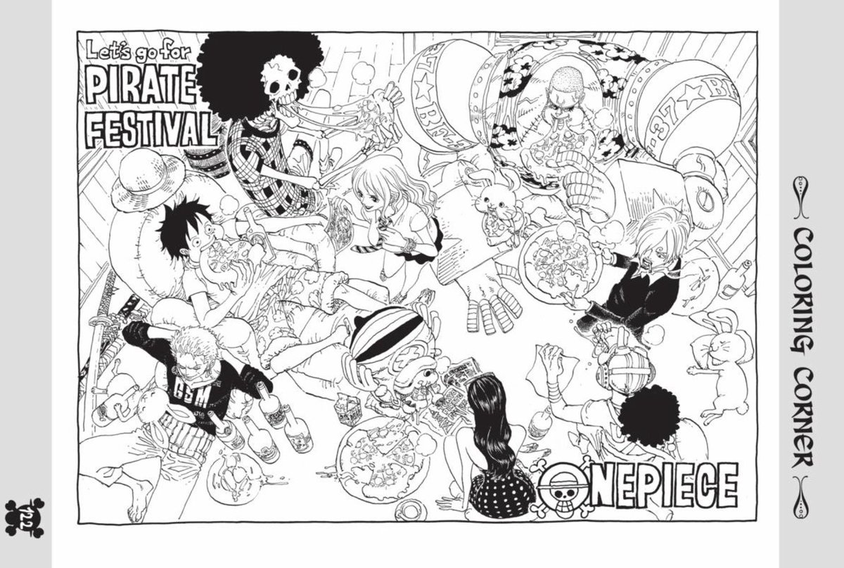 This is blessed content and everyone is having a fun time and there are sleepy bunnies and Franky is rocking the buzz cut ButIs Robin smiliiiing???? I can’t see her face from this angle why would you do this to me Oda, why  #OPGrant