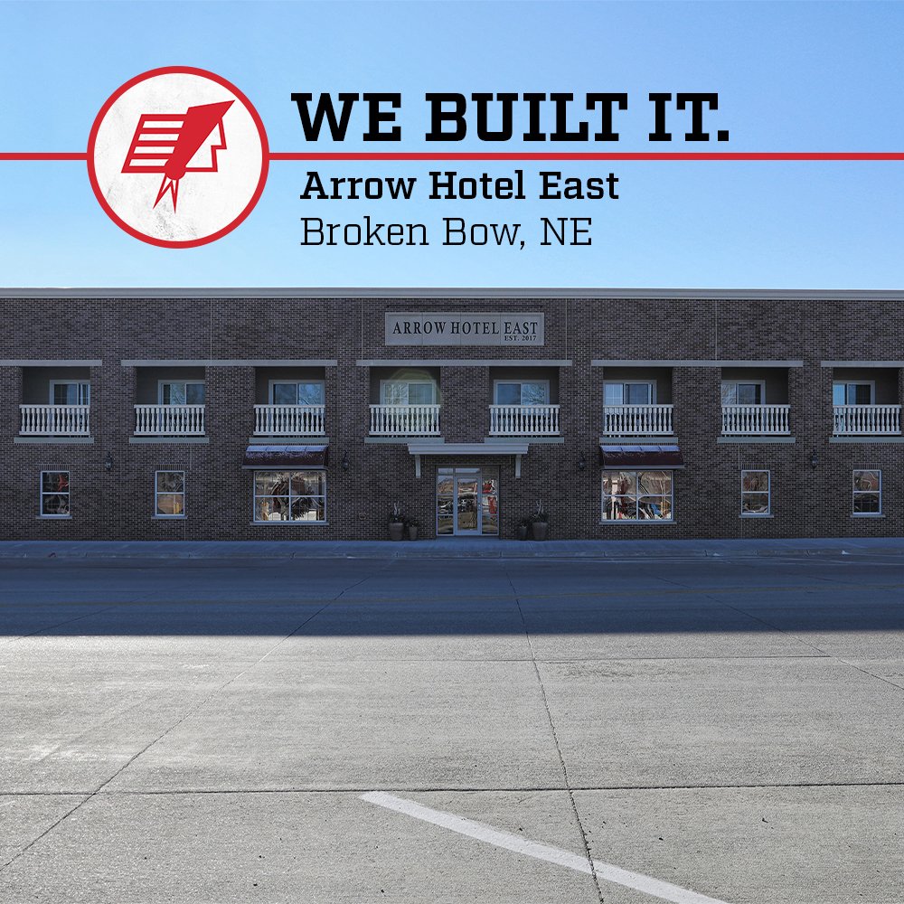 ChiefConst54's tweet image. #WeBuiltItWednesday takes us to Broken Bow, NE this week! We completed Arrow Hotel East in 2017.

Want to know more information about this build? Check out our website!
bit.ly/2LSgGIC