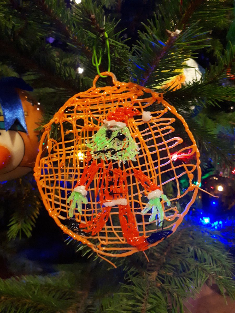 Fabulous to see #TheGrinch hanging in his rightful place on the #christmastree. Proudly positioned by one of our talented #minimakers @gloslibs #3Dprinting #Christmas #festive #makelikeanelf #Innovationpioneers