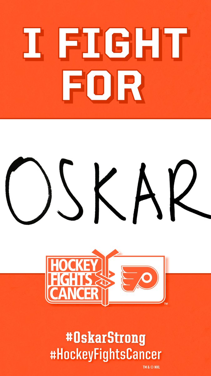 NHLFlyers's tweet photo. Support the fight. 

#OskarStrong | #WallpaperWednesday https://t.co/g9Mi2t5TuB