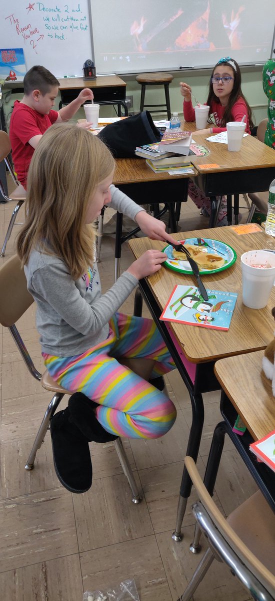 Mr_Shave_TIS's tweet photo. Guest Reader Winter Celebration is underway in our classroom. We've had hot chocolate & pancakes in our PJs. Soon some of our parents will be reading aloud their favorite holiday books. @TitusvilleTiger #ACSDreads #readaloud https://t.co/wlmYrq1JJQ