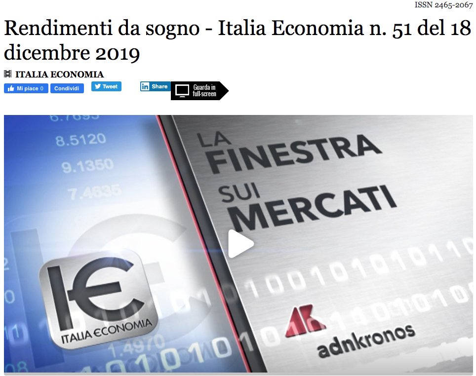 Italia e rendimenti da sogno. Basta cercare nella spazzatura e poi ritinteggiare tutto di verde.

#ITA #green #Greta #investment 

adnkronos.com/2019/12/18/ren…