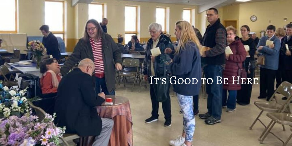 _ChristinaChase's tweet photo. Excited to receive much love and support at my first book signing in my local parish! Gratitude to my friends for hosting the event and to my dad taking my dictation and writing in the books. #DisabilitiesDontDisableJoy #publishing #bookrelease #gratitude @SophiaInsPress https://t.co/XJX2HwOzcT