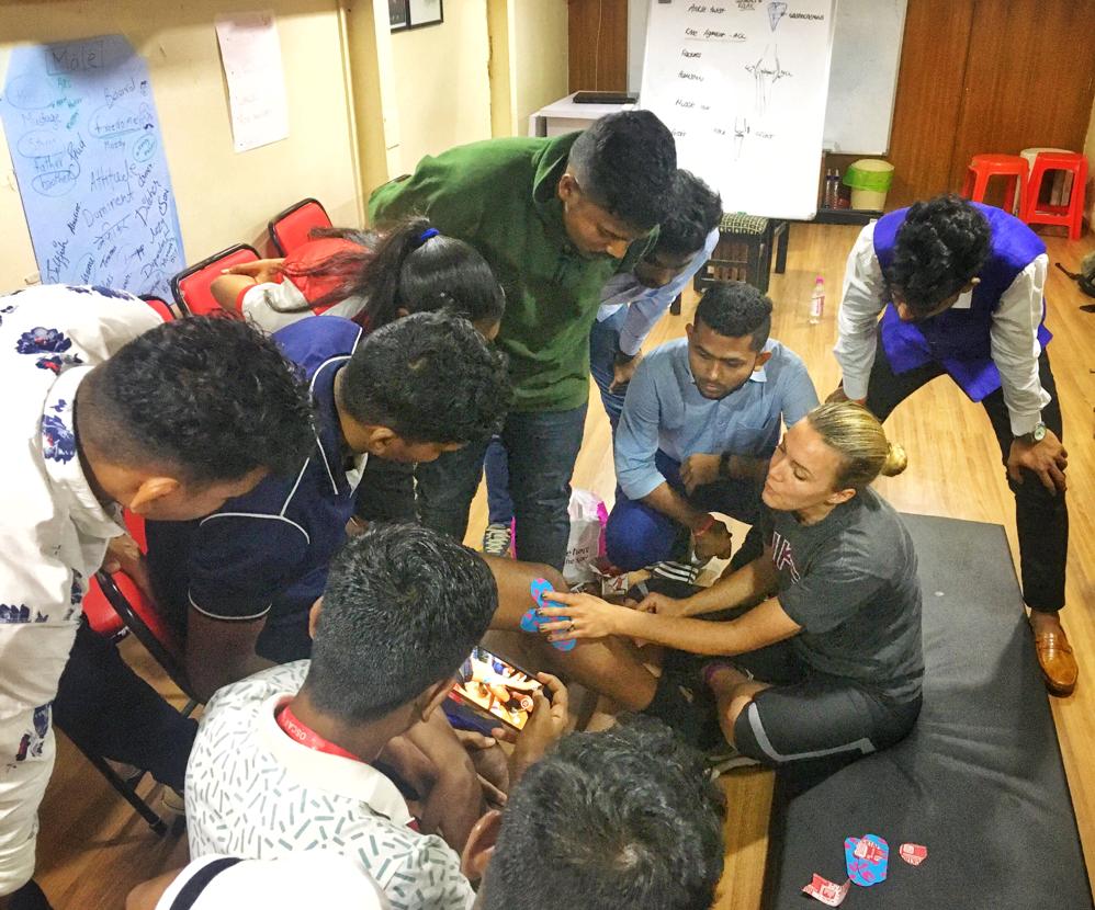 OscarUKTour's tweet photo. The @OSCAR_fdn coaches were happy to spend time with @BrightonCollege's Head of Rugby, Nick Buoy and physiotherapist, Dawn in Mumbai. The OSCAR family is keen to continue the link with the UK tour host schools. #Football #physiotherapy #charity #educationwithakick #keepintouch https://t.co/b6nd9moyjD