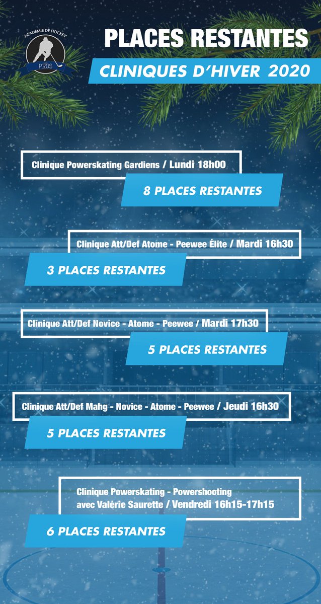 AHDP426's tweet photo. Déja la fin de nos cliniques d’automne 2019. 

Les inscriptions pour la session d’hiver sont lancées. Faites-vite les places partent rapidement!! 🏒

#ahdp https://t.co/lkxGUg49fj