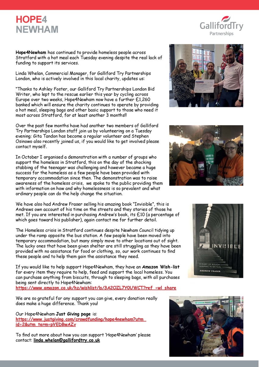 stuartbrodieVis's tweet photo. Just another example of what amazing people we have working for us at @gtpartnerships #London #wedomorethanbuildhomes #TeamGTP #community #Stratford Hopeful that @NewhamRecorder will run this to raise further awareness of @hope4newham !! https://t.co/ezzszJuoU6