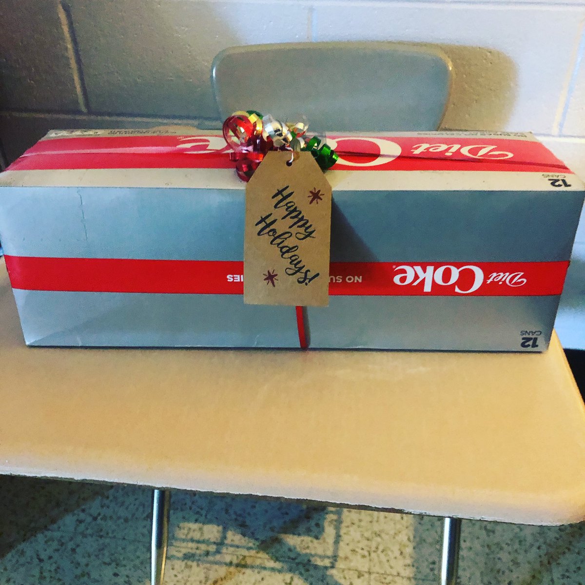 staggsela's tweet photo. My students know the way to my heart. #8thgraders @WMStigers @DietCoke https://t.co/UiK40aOgUG