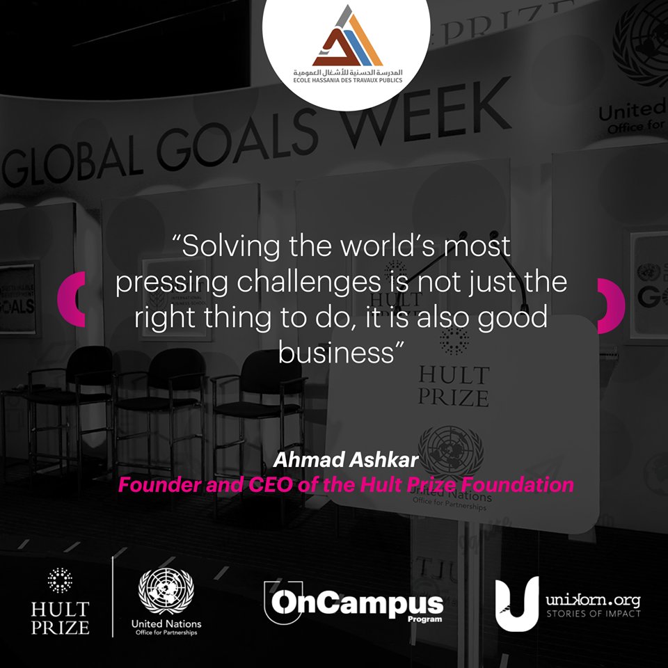 HultPrizeEHTP's tweet photo. Entreprendre : oui , mais quel impact ?

Le Hult Prize est la plus grande plateforme d’entreprenariat social dans le monde  entier .
le Prix Hult  est nommé Le Prix Nobel des étudiants  vu son grand impact social.
Parce qu’il ne suffit pas d’entreprendre !! https://t.co/QpEKF9PedD