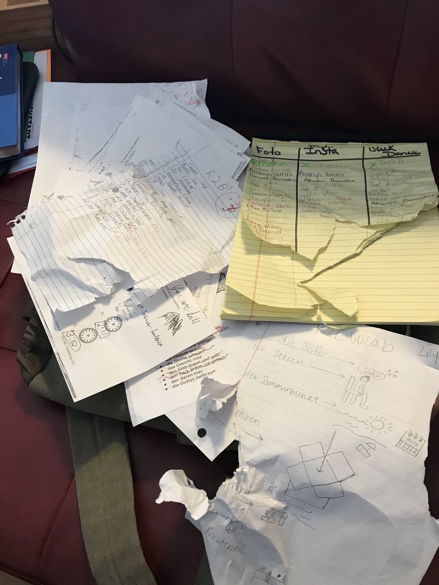 ktrobisch's tweet image. A twist on the dog ate my homework - the dog ate your homework.  And extra credit.  Oops.