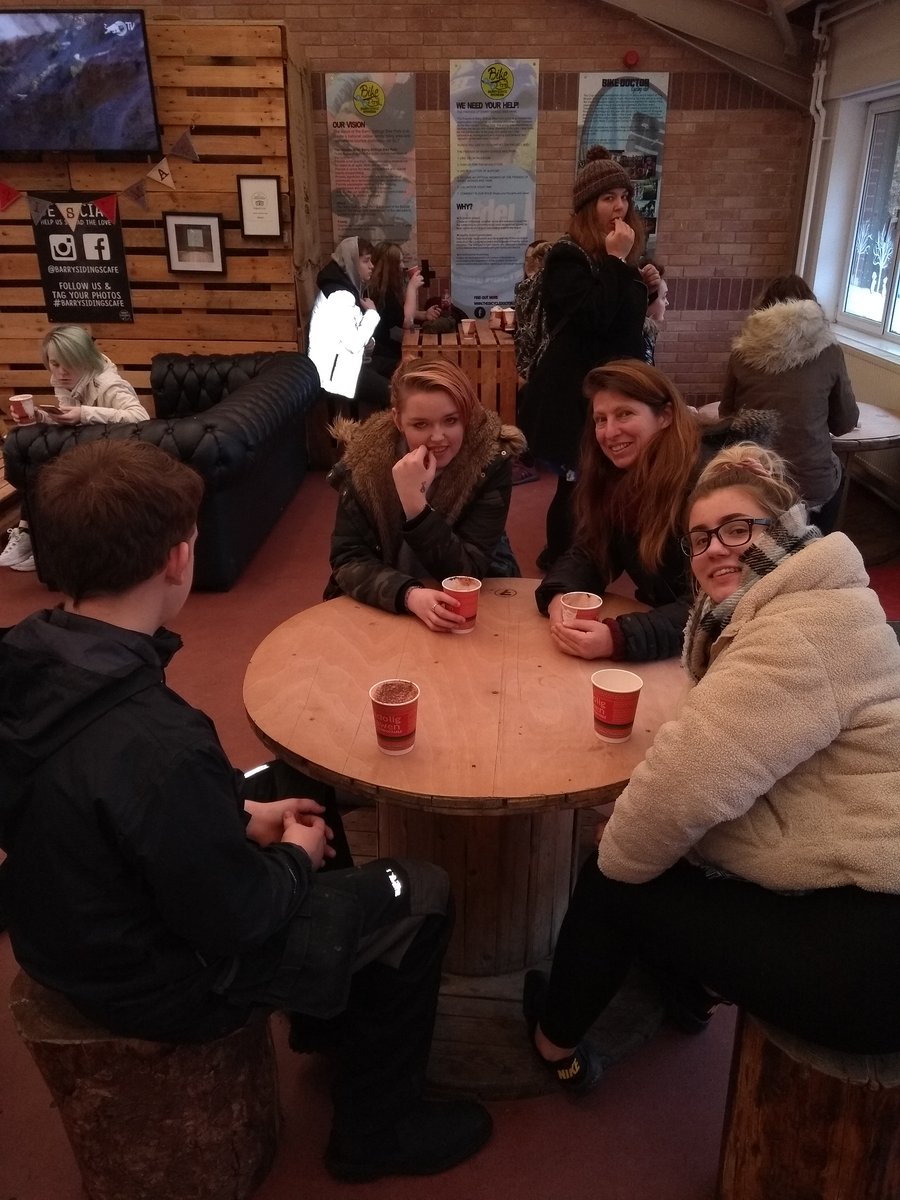 LlamauUK's tweet photo. Young people from Learning 4 Life walked from Pontypridd to Barry Sidings Country Park, and enjoyed a festive hot chocolate with all the trimmings ☕ Thanks to the fundraising efforts of Newport L4L young people, there was also change left for some chips before walking back! https://t.co/Psz50k1zm7