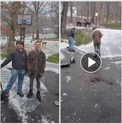 HenryAbbottTech's tweet photo. Two fine freshman #2023 out helping during yesterday's snow day! #KindnessMatters https://t.co/vGvPSIvDxW