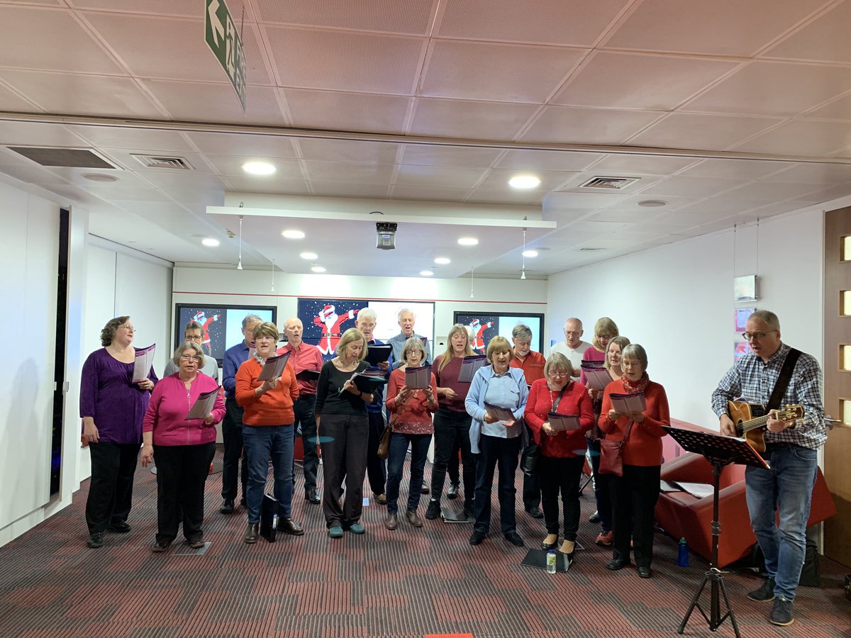 dharmadhikary's tweet photo. Mk choir at our office #Christmas #LoveMK @tech_mahindra celebrating !! Happy Christmas, thanks you @JoshMK_UK #foodbank https://t.co/Csh444ddcG