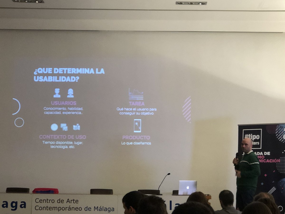 MarianSCastan's tweet photo. #tipomasters4 en @cacmalaga #periodismouma #transuma
🗣💬 @nachomadrid_UX explica cuáles son las claves para mejorar el diseño, cómo procesa nuestro cerebro la visualización interactiva y la determinación de la usabilidad en la representación gráfica. https://t.co/zGmRoydE7D