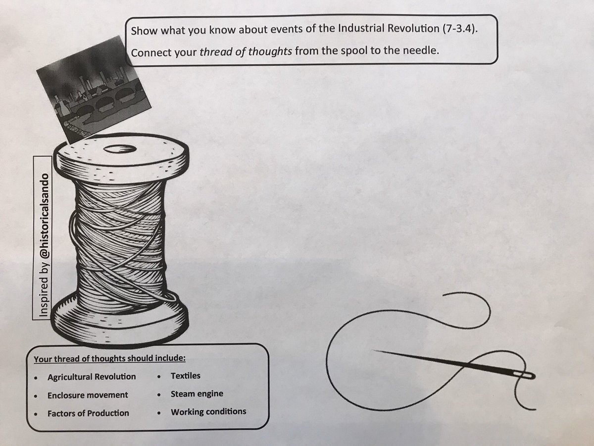 CathleenLacey's tweet photo. Students were able to show what they know through writing out their “thread of thoughts” connecting various topics from our study of the Industrial Revolution. Thank you @historicalsando for inspiring this! #WeWriteEveryday https://t.co/iASuwvo5GQ